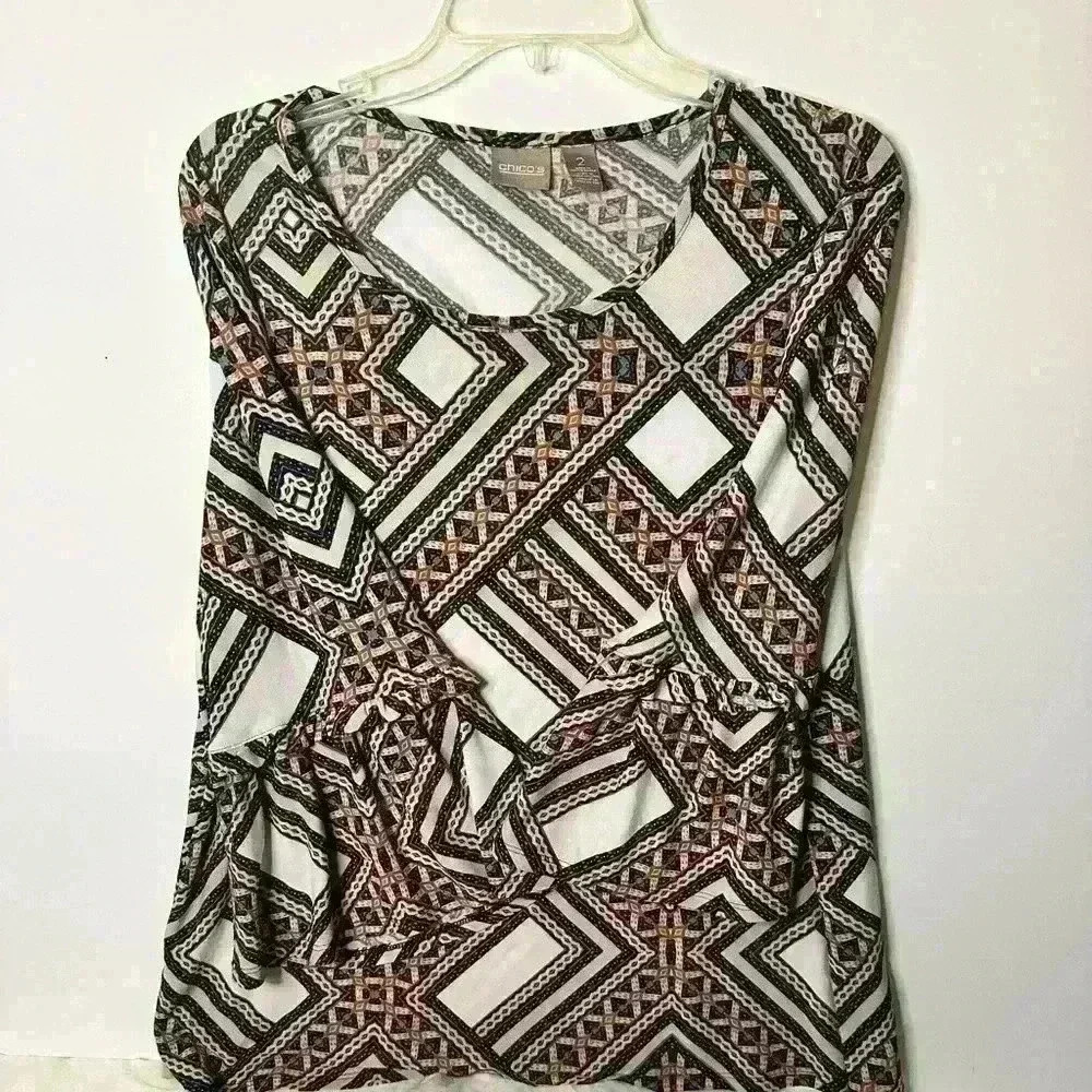 Chico’s Women’s Multicolor Polyester Tunic Size 2… - image 2